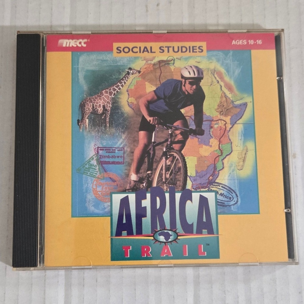 Africa Trail PC Game 1995 Windows Mac MECC Vintage Oregon Trail‎ Era (CIB)